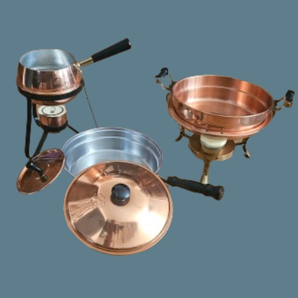 Copper Craft Guild Dining Vintage Copper Brass Wood Copper Craft